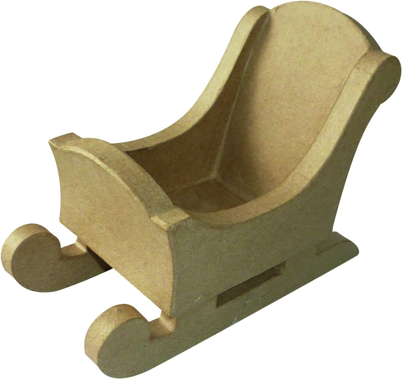 Décopatch - Ref NO001O - Sleigh - Papier Maché Object to Decorate - 19.5 x 10.2 x 15cm - Decorate with Décopatch Papers & PaperPatch Glue, Glitter, Paints