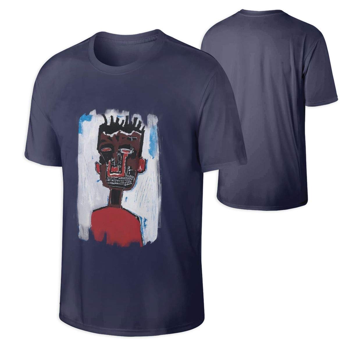 Mekoe S Jean Michel Basquiat Cool Short Sleeve Top Tee Black Shirts | Seknovelty