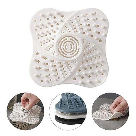 Volwco Shower Cover Sink Strainer Protector Silicone Hairs Clog