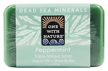 Amazon Com One With Nature Soap Bar Peppermint 7 Ounce Natural Organic Beauty