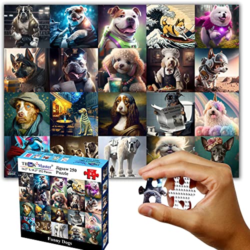 Think2Master Funny Dogs 250 Pieces Jigsaw Puzzle