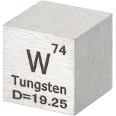 PATIKIL Tungsten Cube, 10mm W Density Cube High Density Element Cube Unique Metal Cube Periodic Table of Elements Collections Lab Experiment Teacher Scientific Classes