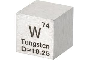 PATIKIL Tungsten Cube, 10mm W Density Cube High Density Element Cube Unique Metal Cube Periodic Table of Elements Collections Lab Experiment Teacher Scientific Classes