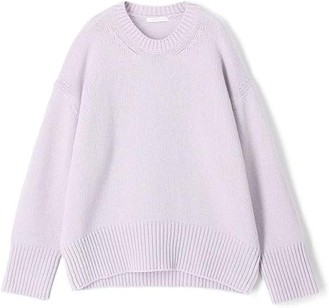 Amazon ギャルリー ヴィー ファインウール クルーネック プルオーバー レディース S 9号 71 ライトパープル Tシャツ カットソー 通販