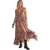 Nasty Gal Women's Zebra Ruffle Tie Front Maxi Dress