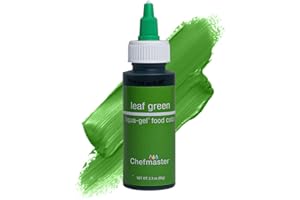 Chefmaster Leaf Green Liqua-Gel® Food Coloring | Vibrant Color | Professional-Grade Dye for Icing, Frosting, Fondant | Baking & Decorating | Fade-Resistant | Easy-to-Use | Made in USA | 2.3 oz