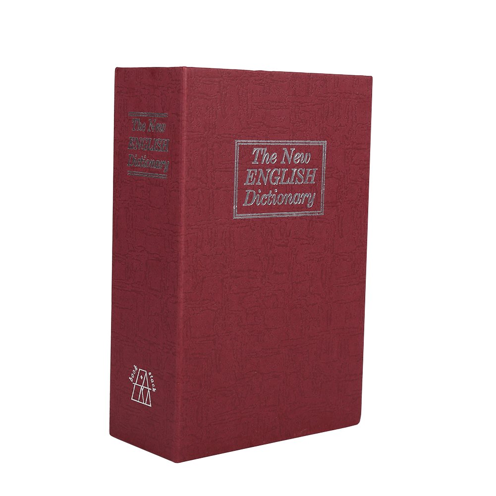 Book Shaped Safe Box Dictionary Safe Storage Box with Combination Lock for Money Jewelry Key Storage