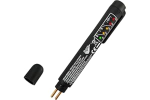 CCHRN Brake Fluid Liquid Tester Pen, Brake Fluid Checker Tool with 5 LED Indicators, Auto Diagnostic Testing Tool Oil Analyze