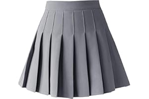 TONCHENGSD Women's High Waist Pleated Mini Skirt Skater Tennis Skirt