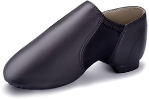 ARCLIBER PU Leather Jazz Shoes for Girls and Boys, Slip-on Dance Shoes for Toddler/Little Kid/Big Kid