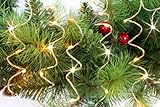 Starlite Creations Cordless 12FT Metallic Braided Garland, Gold, 36 LEDs Bundle Set