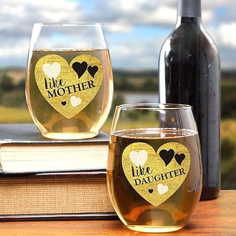 mother daughter wine glasses