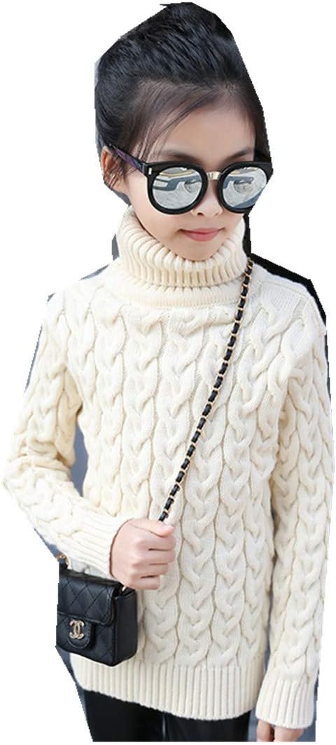MV Spring Autumn Girls Korean Bottoming Shirt High Collar LAPE Kids Sweater