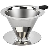 NKOVE Pour Over Coffee Dripper Stainless Steel