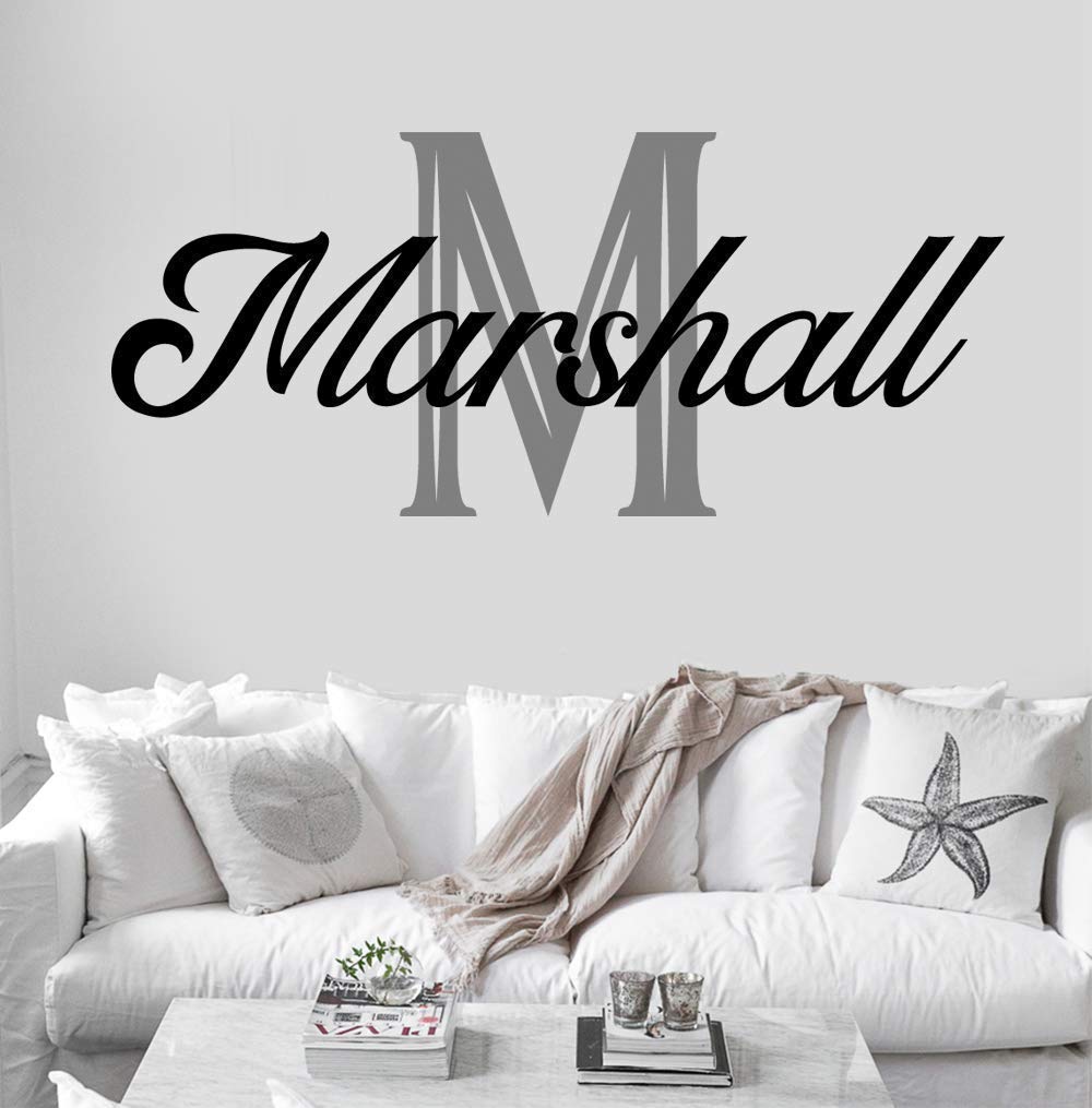 Personalized Custom Name Initial Family Last Name Wall Decal Sticker