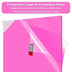 Enoin 2 Pack 12x16 Inches Pink Translucent