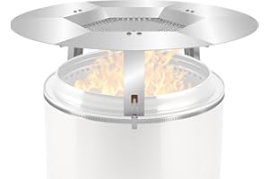 Toriexon Heat Deflector Fit for Solo Stove Yukon 27”, 304 Stainless Steel Heat Diffuser for Yukon Fire Pit with Grill Gloves & Fix Hoop, Capture and Redirect Warmth, Camping Accessory