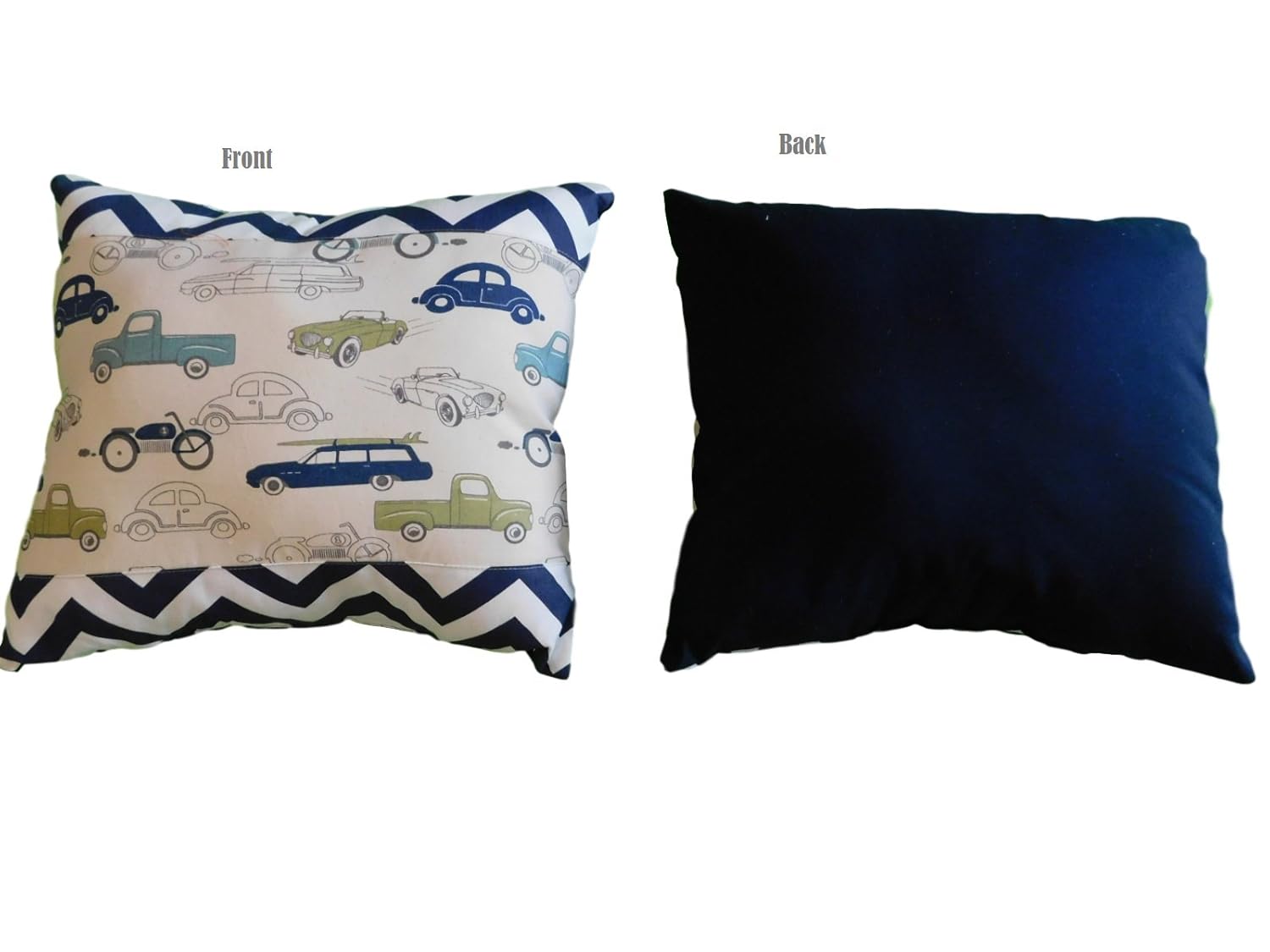 Amazon Com Cars And Blue Chevron Pillow Size 16 X 18 Throw
