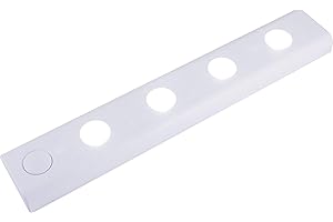 GE LED Under Cabinet Light, 12 Inch, White, Battery Operated, Wireless, 50 Lumens, Tap/Night Light, Ideal for Under Cabinet, Closet, Pantry, Garage, Bookcases and More, 38557, 1-Pack