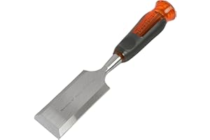 Buck Bros. 74819 2-Inch Wood Chisel, Full Tang Wood Carving Tools, Woodworking Tools for Carpentry, Trim Work, and DIY Projects, Hardened Steel Blade, Beveled Edge, Durable Non-Slip Handle