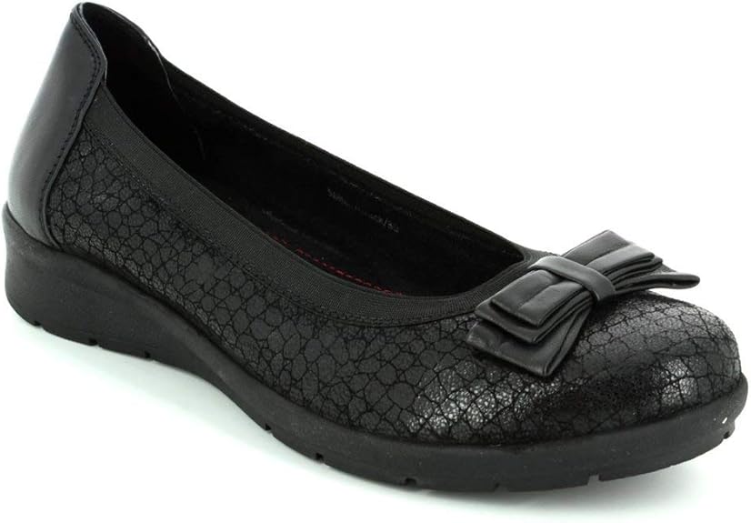 Heavenly Feet Staten Womens Flat Shoes Black 6.5 UK