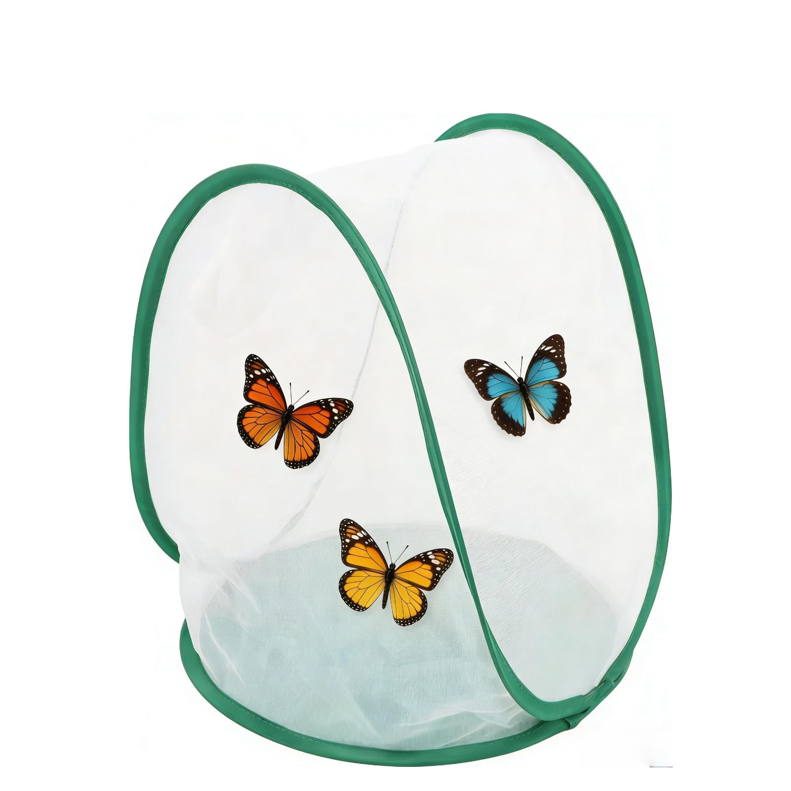 CHICIRIS Butterfly Habitat, Up Monarch Butterfly Enclosure Clear Insect Cage Terrarium with Handle, 13.2 x 13 x 14.4in