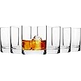 KROSNO Whiskey Tumbler Glasses | Set of 6 | 10.1 oz | Blended Collection | Perfect for Home, Restaurants and Parties | Dishwa