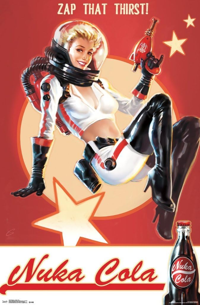 Fallout 4, Nuka Cola Design Custom Photo Poster Prints Size 50*75 Cm Wall Sticker for Wall Decoration