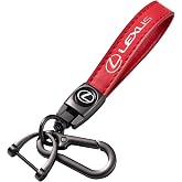 BFIVEANTE Leather Car Keychain Key Ring for Lexus ES350 GS350 GS300h GS450h is300 es350 ls460 rx350 NX300h Men and Woean, Key Fob Car Accessories Family Present(red)