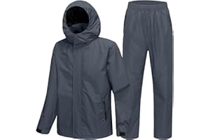 SWISSWELL Rain Suits for Men Waterproof Lightweight Windbreaker Jacket and Pants with Detachable Hood for Golf Hiking Travel