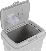 Taylor & Brown 40L Grey Airtight Pet Food Container with Flip Top Locking System view 6