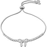 Yowivon Gold Plated Bracelets for Women Trendy Dainty Adjustable Bolo Bracelets Tennis Beaded Bracelet Tarnish Free Gold Plated Fashion Jewelry Gifts for Her