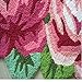 USTIDE Rose Rug Floral Runner Handmade Mat Pink Floral Rug Washable Non-Slip Floor Rugs 23