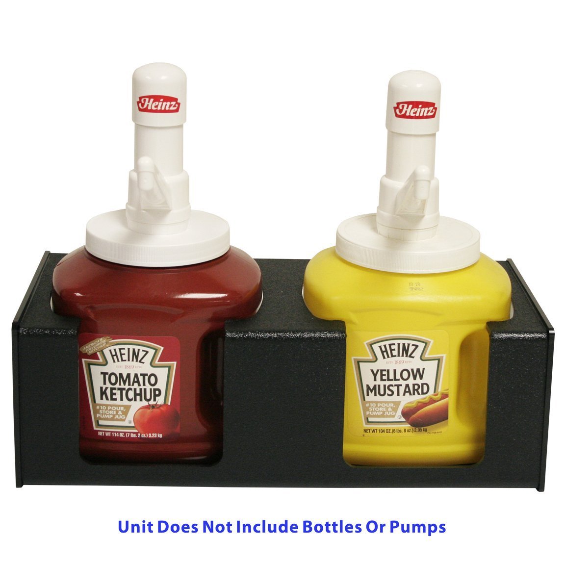 Handsome Condiment Holder for Heinz Pumped Mustard & Ketchup 10 Jugs. Great For Convenience