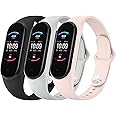 AK Silicone Band for Xiaomi Mi Band 5/ Mi Band 6, 3 Pack Soft Wristbands for Amazfit Band 5/Amazfit Band 6, Sport Strap for Women Men