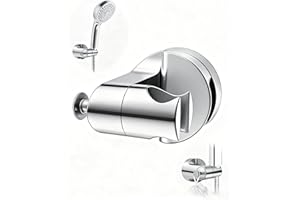 Shower Head Holder, Removable Suction Cup Shower Head Holder Wall Mount Adjustable Handheld Shower Head Bracket, Shower Head 