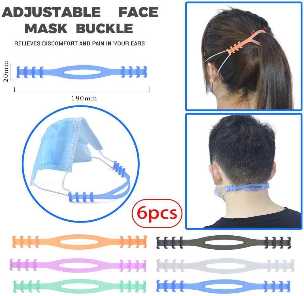 10PCS Third Gear Adjustable Anti-Slip Mask Ear Grips Extension Hook