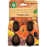 Air Wick Essential Mist Refill, 2ct, Pumpkin Spice, Fall Scent, Essential Oils, Air Freshener
