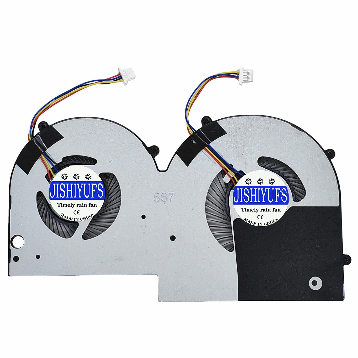 JISHIYUFS New CPU Cooling Fan for MSI Summit E16 MS1591-CW MS1591-CCW BS5205HS-U5L BS5005HS-U3J E149618 DC5V 0.5A