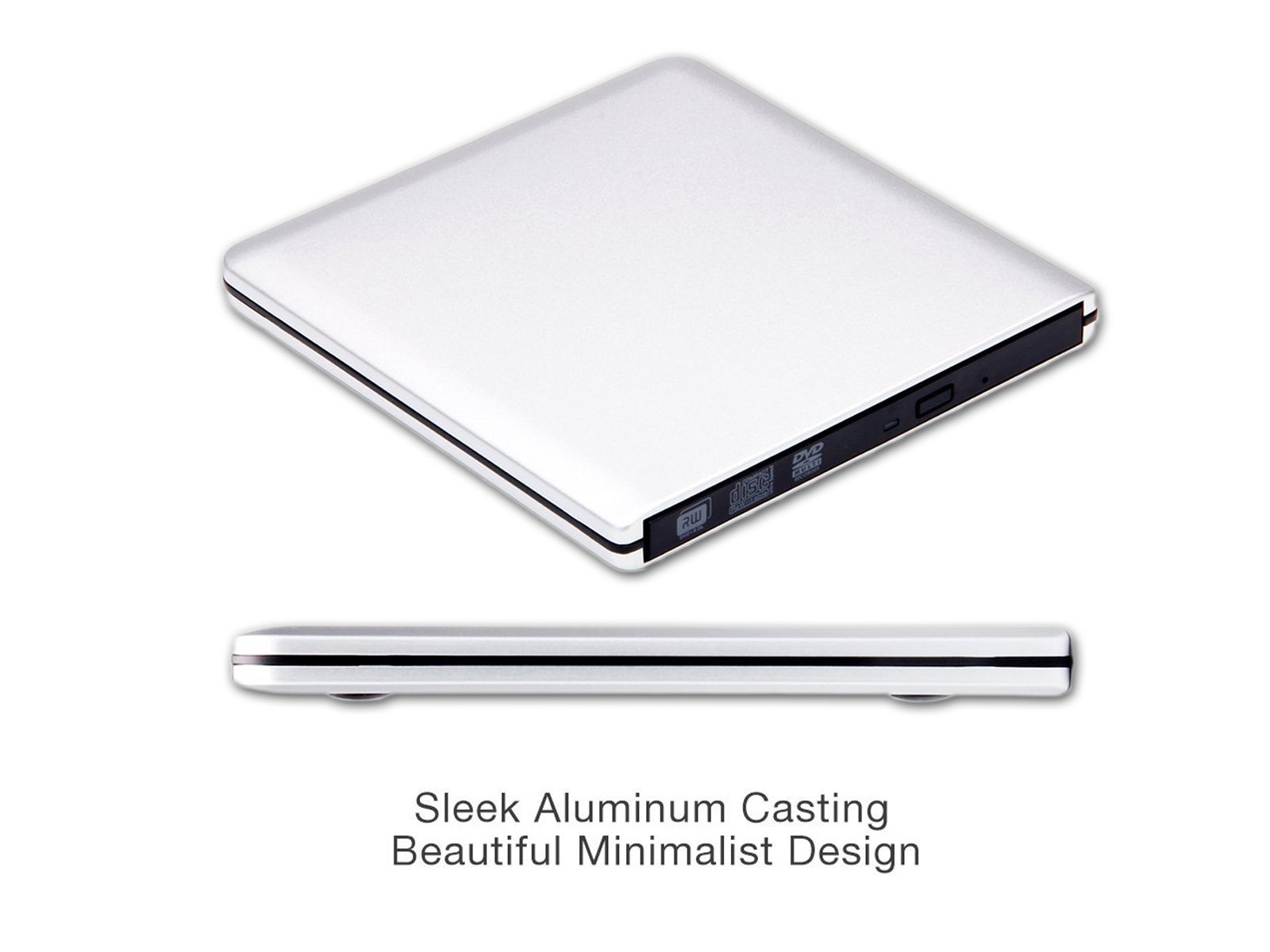 OSGEAR USB 3.0 TYPE C Aluminium Housing Box External Drive 8X DVDRW CDRW Rom Burner Writer Reader Windows PC Mac Super Multi Enclosure Housing Box Caddy Case Software Support