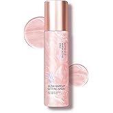 Rosawee Glow Makeup Setting Spray, Shimmer Dewy Finish, Ultra-Fine 4 Fl Oz | Glowing Setting Spray for Makeup Long-Lasting, Lightweight Setting Mist, Hydrating Finish Illuminating Finishing Mist