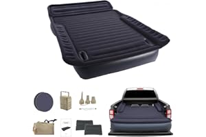JESTMOTOR Camping Pickup Truck Bed Air Mattress for 5.5-6.5FT, Full Size Self Inflating Flocking Air Mattress Queen with Buil