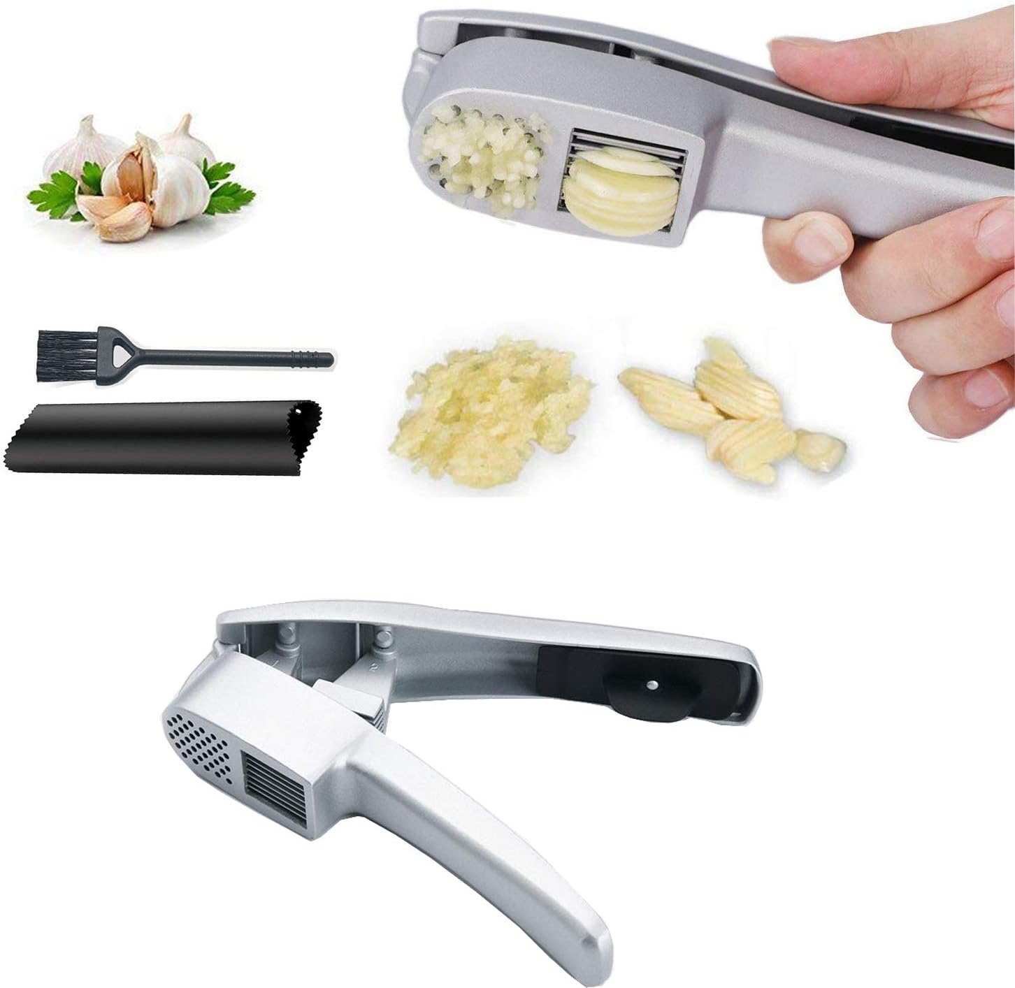 Garlic Press, 2 in 1 Garlic Mince and Garlic Slice with