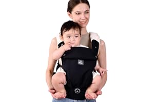 Bebamour Baby Carrier Ergonomic Infant Carrier for 7-32lbs, Adjustable Knob for Baby Hip Healthy Develop, Soft Cotton Infant 