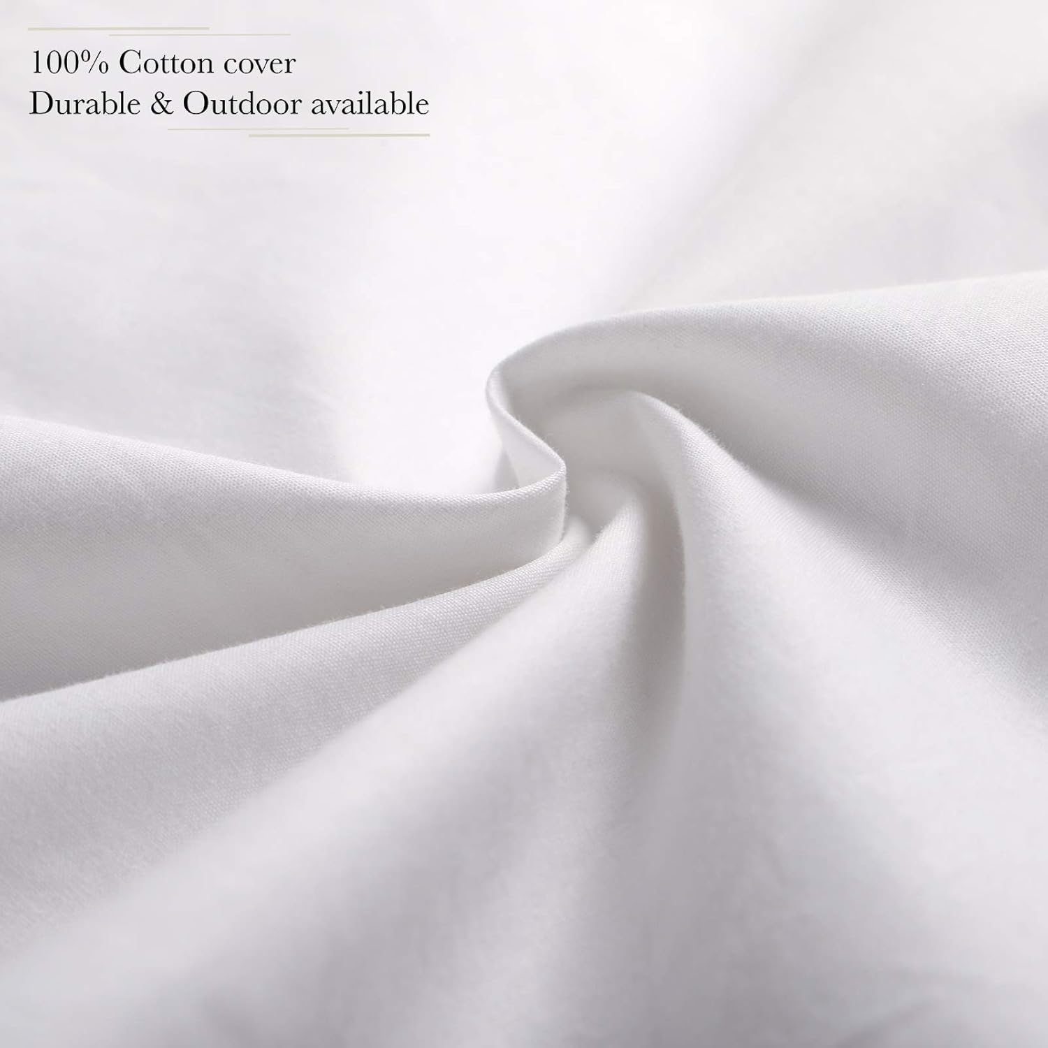 Fixwal 16x16 Inches Outdoor Throw Pillow Inserts, Square Form Couch Sham Cushion Stuffer Decorative Pillows for Bed Living Room Garden Patio Bench (White), Pack of 2: Kitchen & Dining
