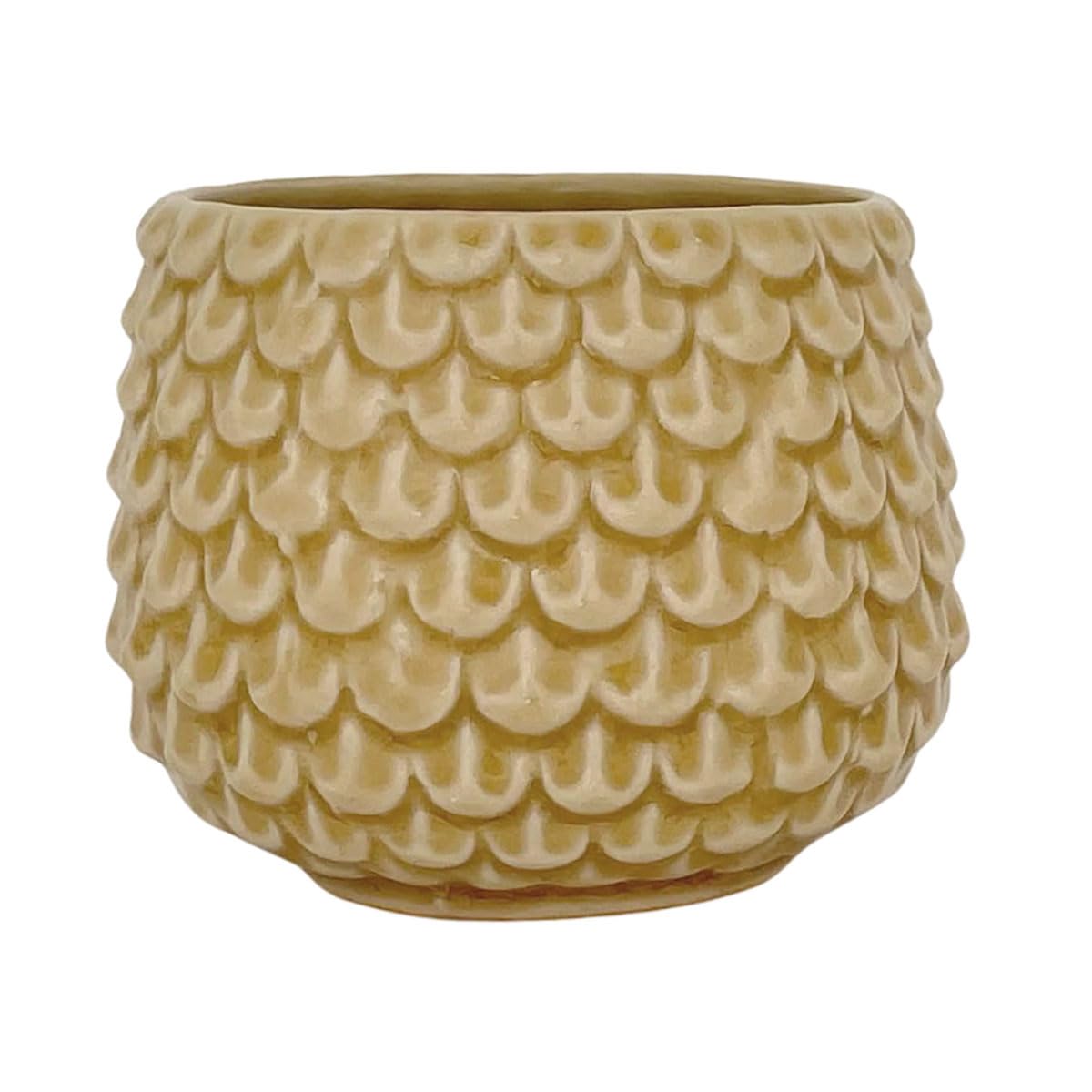 Nordring Ceramic Flower Pot Pino - colorful Planter, Pot for plants, sukkulents Size S (9,5 cm ø) Dia 3,75'' H 3'', Stoneware, ivory