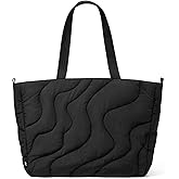 tomtoc 16-inch Puffy Laptop Tote Bag for Women 13.5L, Lightweight Puffer Work Tote with Padded Laptop Compartment for 15/16-inch MacBook, Large Capacity Tote Bag for Office, Business, Daily Essentials