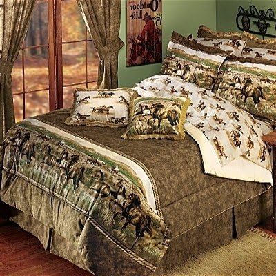Wild Horses Western Queen Comforter Set