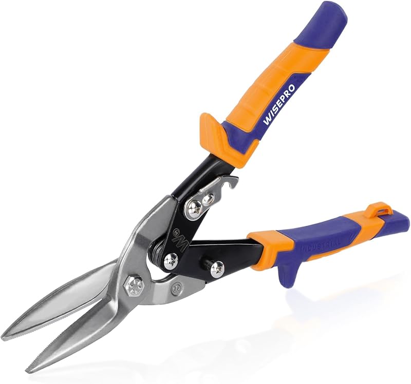 WISEPRO 12" Heavy Duty Aviation Snips Straight Cut Compound Metal Cutter Sheet