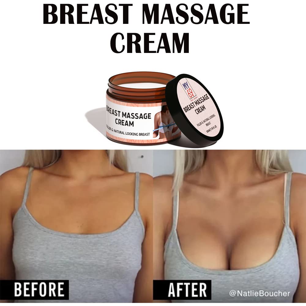 BlueQueen Breast Enhancement Cream Natural Breast Enlargement Cream for Breast Growth & Bigger Breast, Boob Cream with Gentle Formula to Lift, Firm & Tighten Breast - 1.76 Oz